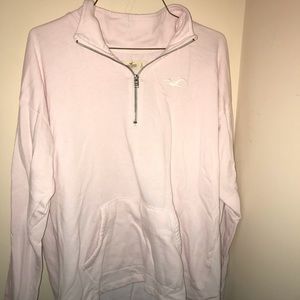 Hollister baby pink 1/4 zip